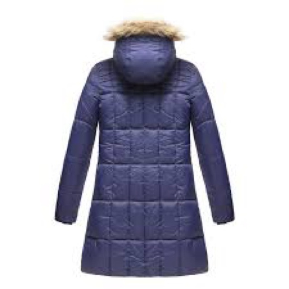 NwT: Haute EditionMid-Length Puffer Parka Coat with Faux Fur-Lined Hood🔵 - Picture 2 of 12